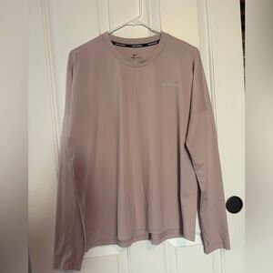 Nike Long Sleeve Dri-Fit Shirt - Light Pink Size Large
